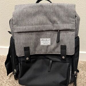 Eddie Bauer Black and Gray Diaper Bag